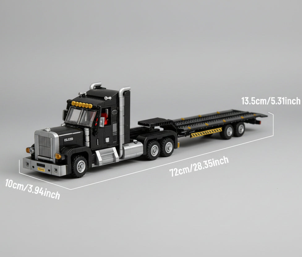 MEGA Premium zwarte truck | Bouwsteentjes