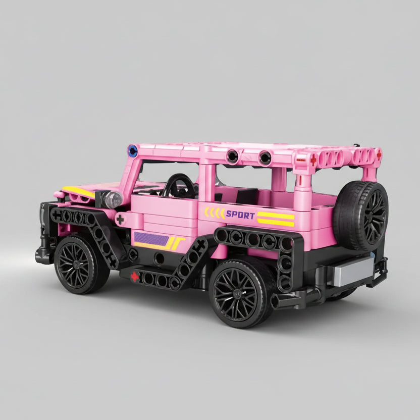 Roze Jeep | Bouwsteentjes