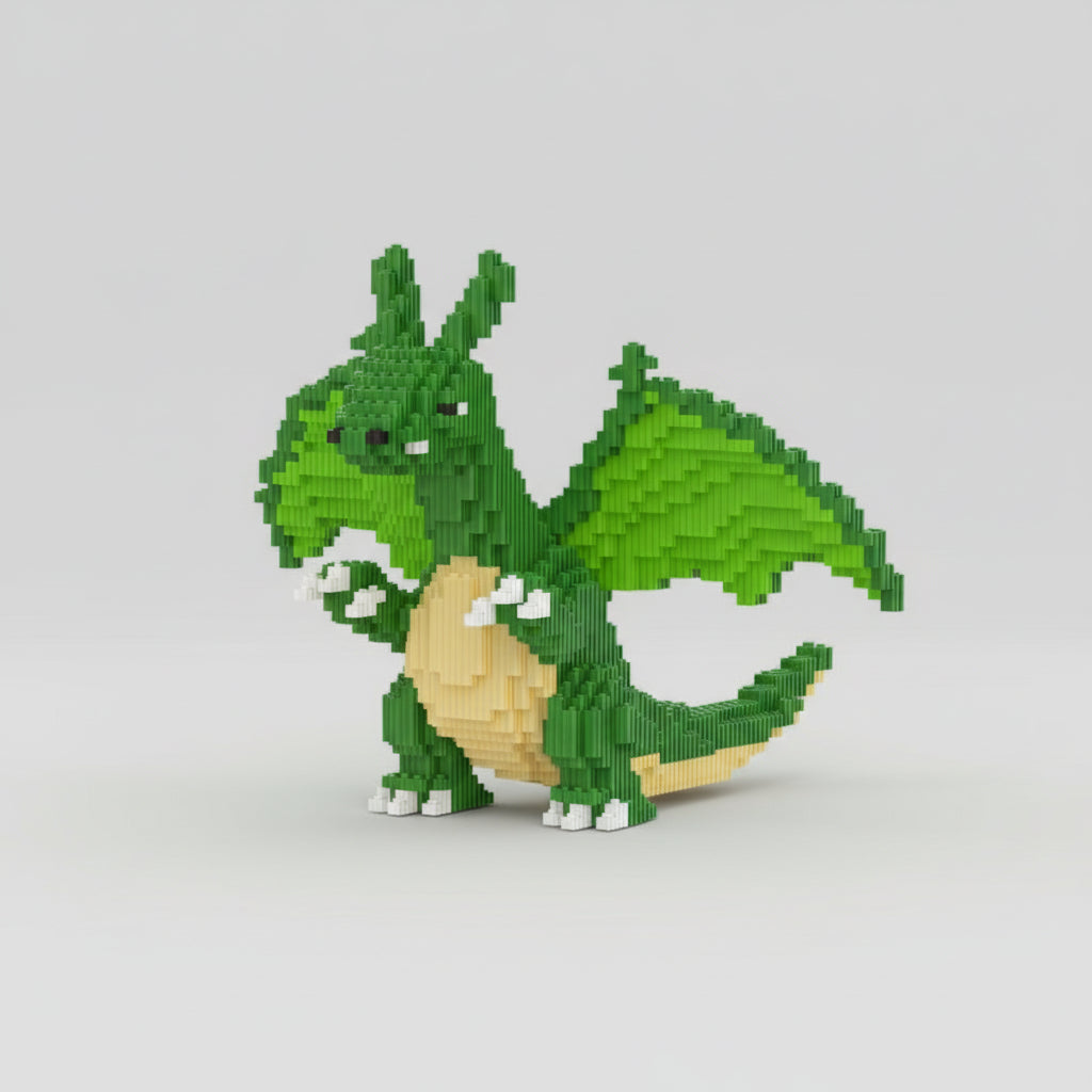 Groene draak | Bouwsteentjes