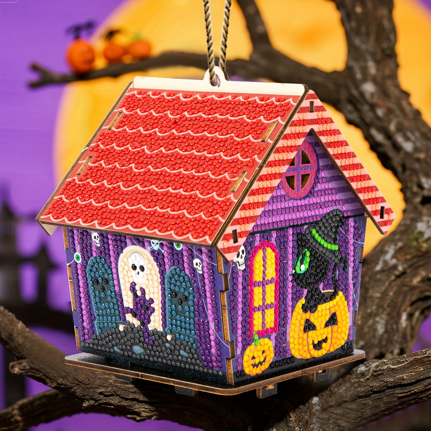 Halloween huisje | hanger | Diamond painting