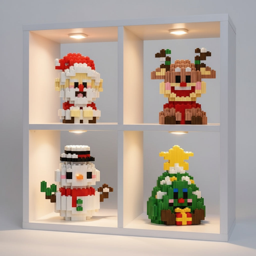 4 kerst mini´s  | Bouwsteentjes