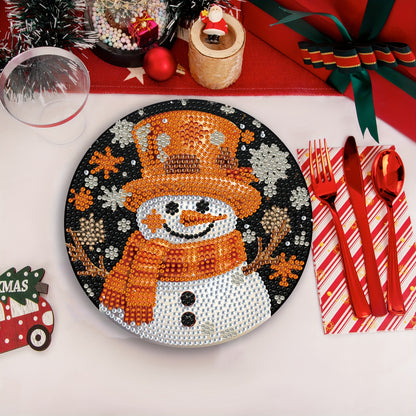 Sneeuwpoppen placemats | 4 stuks | Diamond painting