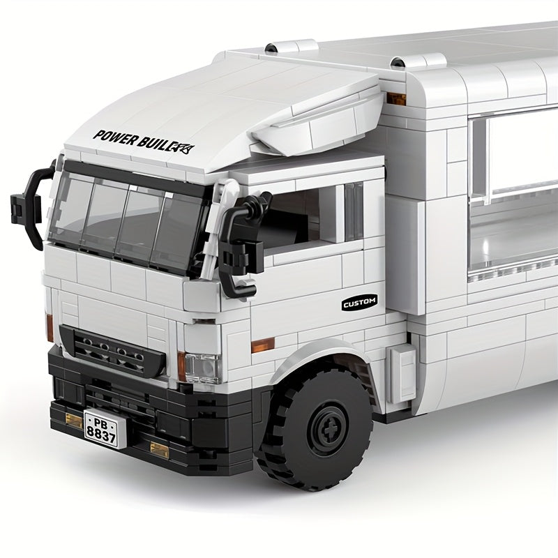 Witte container truck | Bouwsteentjes