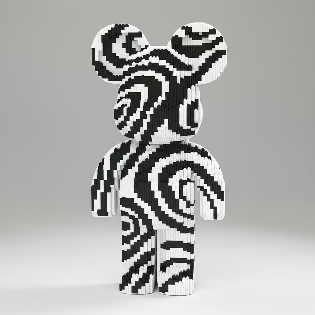 Zwart-wit beer | Bouwsteentjes