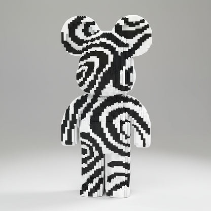 Zwart-wit beer | Bouwsteentjes