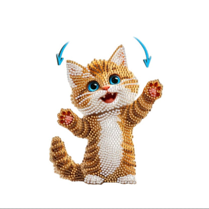 Bewegende katje | Diamond painting