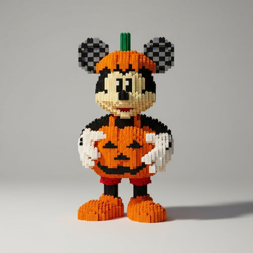 Muis in pompoen pak | Bouwsteentjes