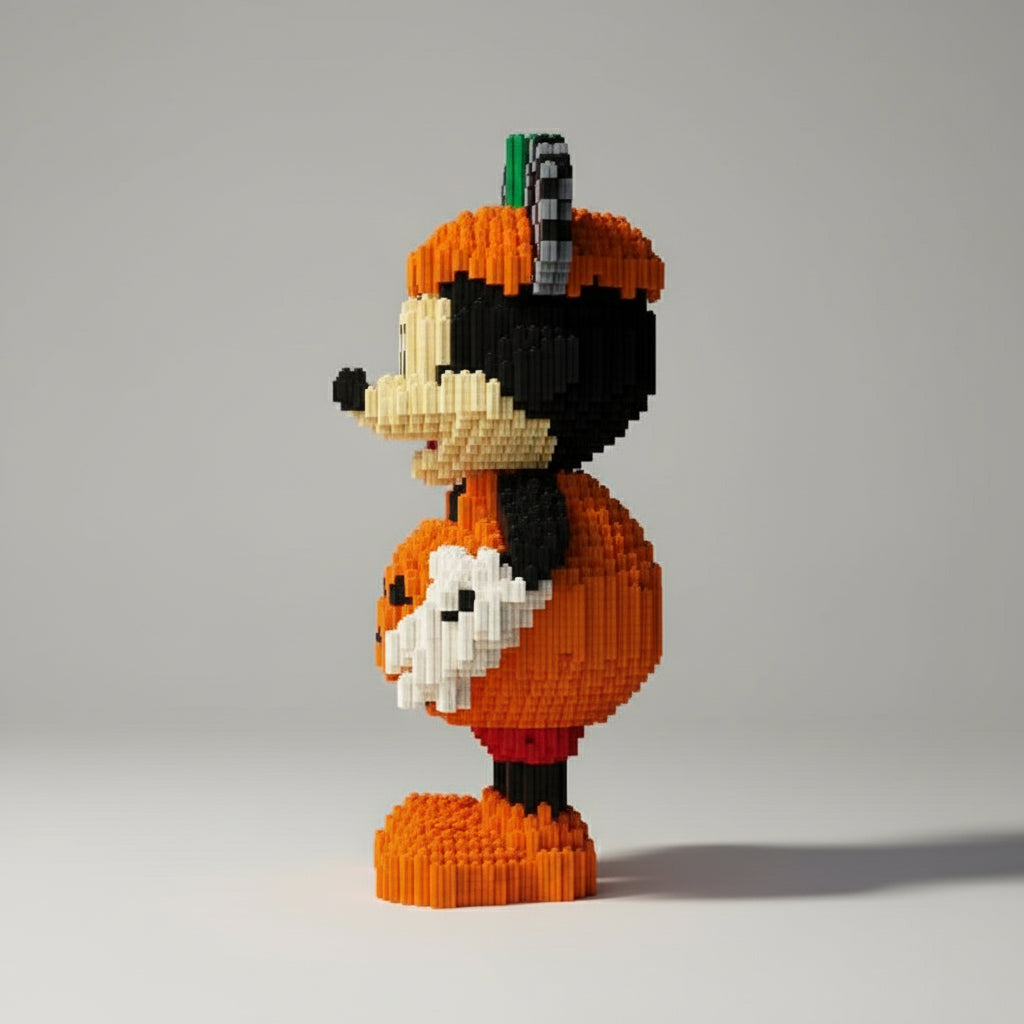 Muis in pompoen pak | Bouwsteentjes