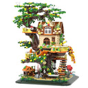 Forest Tree House Street Scene Building Set Highly Reproduction Fairy Tale Series Assembly Model Gift for Friends Niche Fairy Tale Style Desktop Decoration Birthday Gift