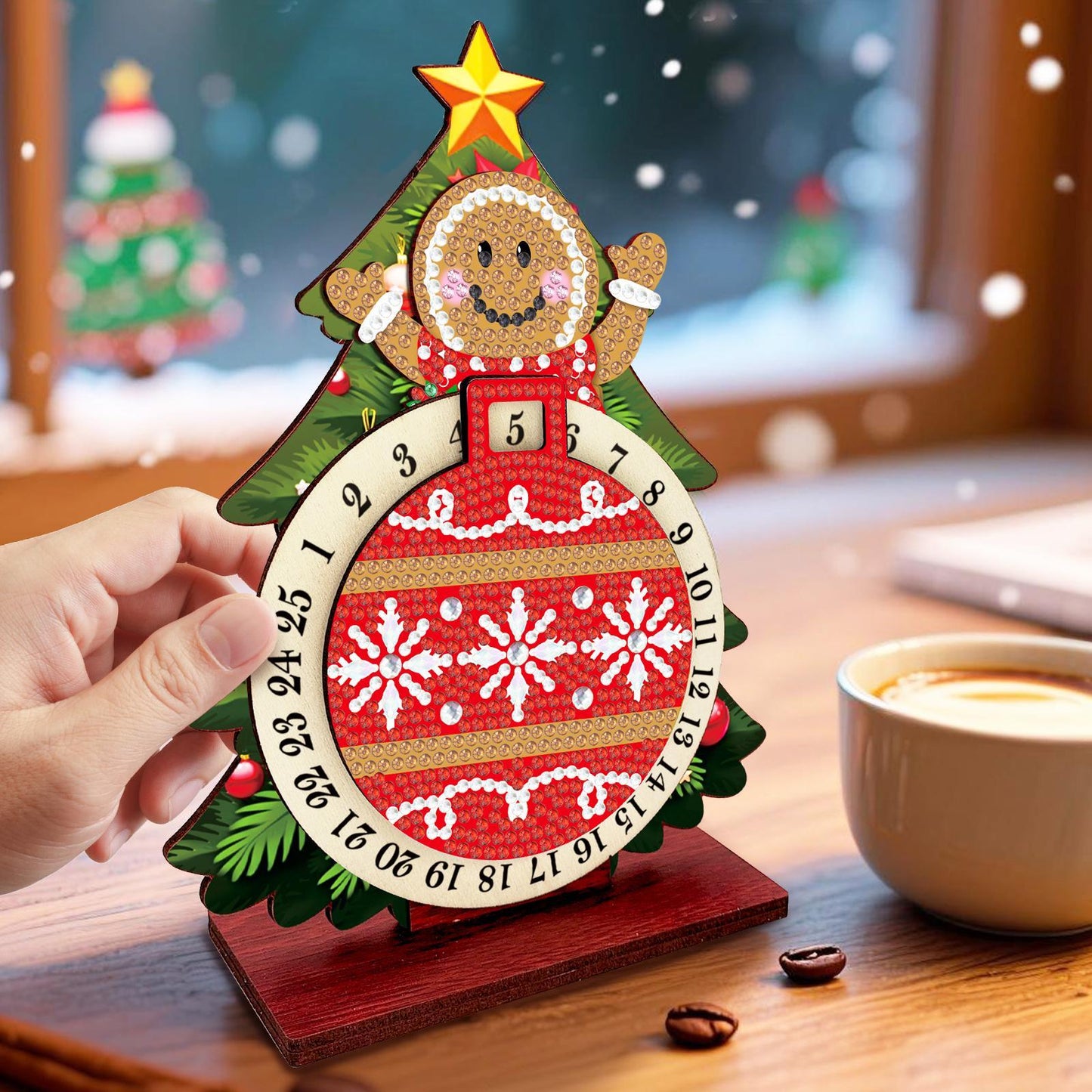 Koekje in kerstboom | kalender | Diamond painting