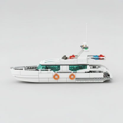 Witte dolfijn boot | Bouwsteentjes