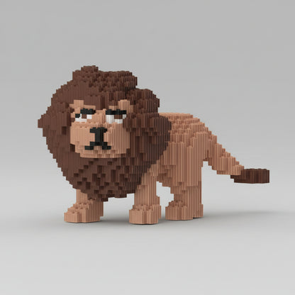 Bruine leeuw | Bouwsteentjes