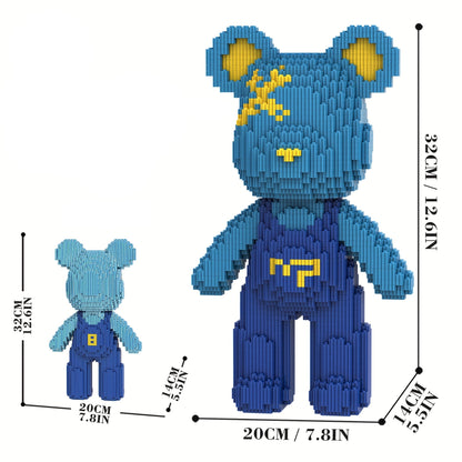 Beer met blauwe tuinbroek | Bouwsteentjes