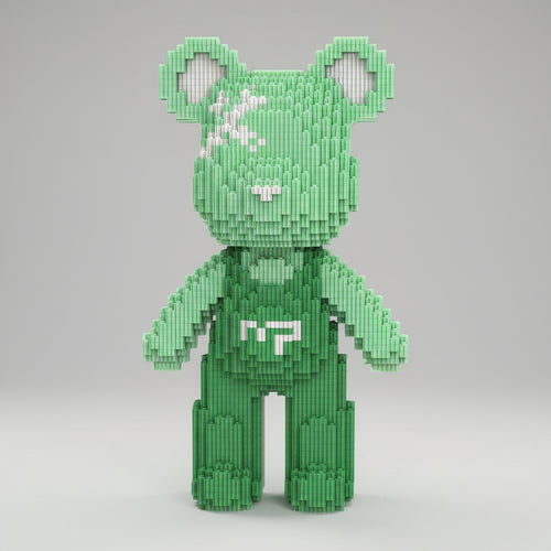 Beer met groene tuinbroek | Bouwsteentjes