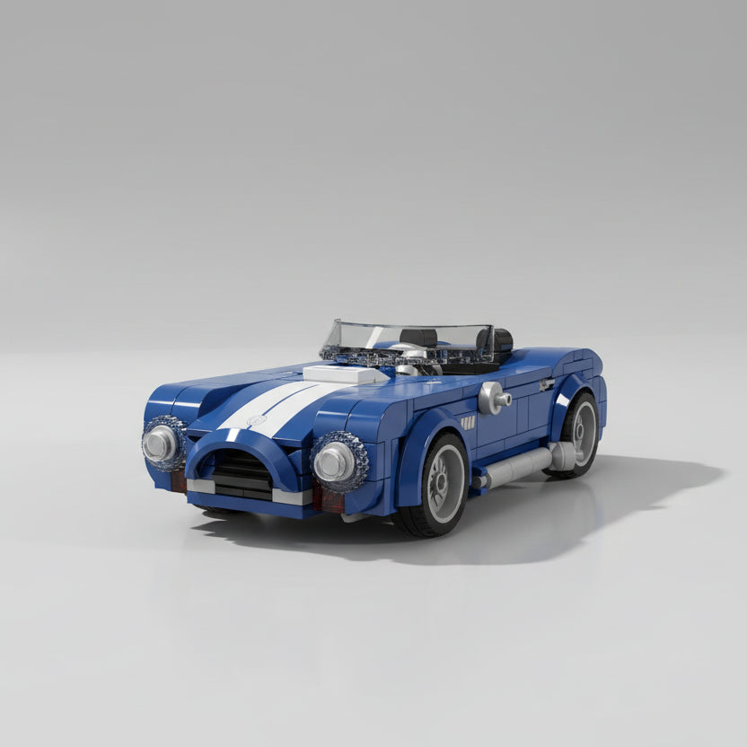 Mooie blauwe superauto | Bouwsteentjes