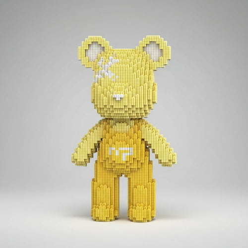 Beer met gele tuinbroek | Bouwsteentjes