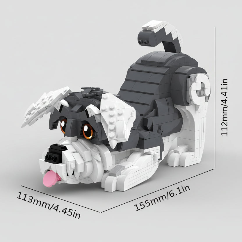 Liggende Schnauzer | Bouwsteentjes