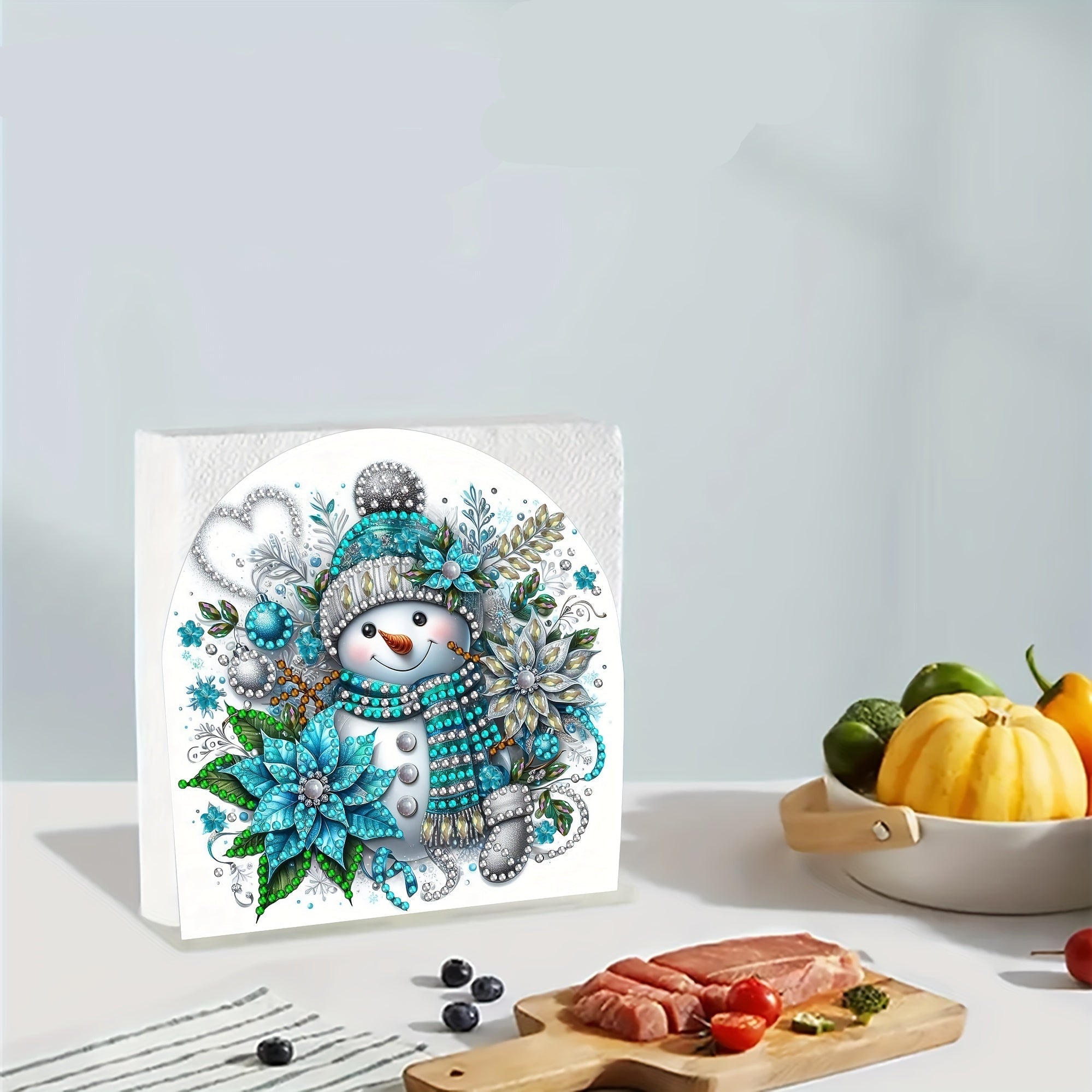 Sneeuwpop | Servethouder | Diamond painting