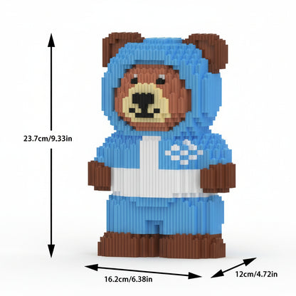 Beer met ski pak | Bouwsteentjes