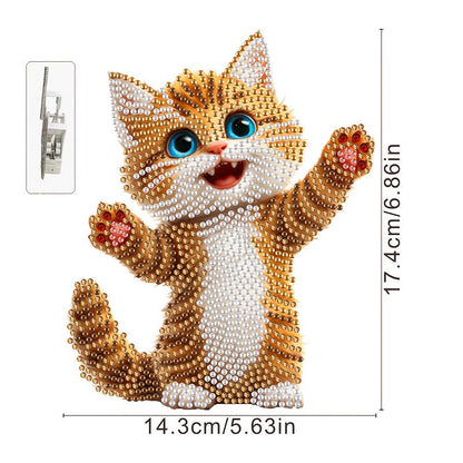 Bewegende katje | Diamond painting
