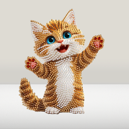 Bewegende katje | Diamond painting