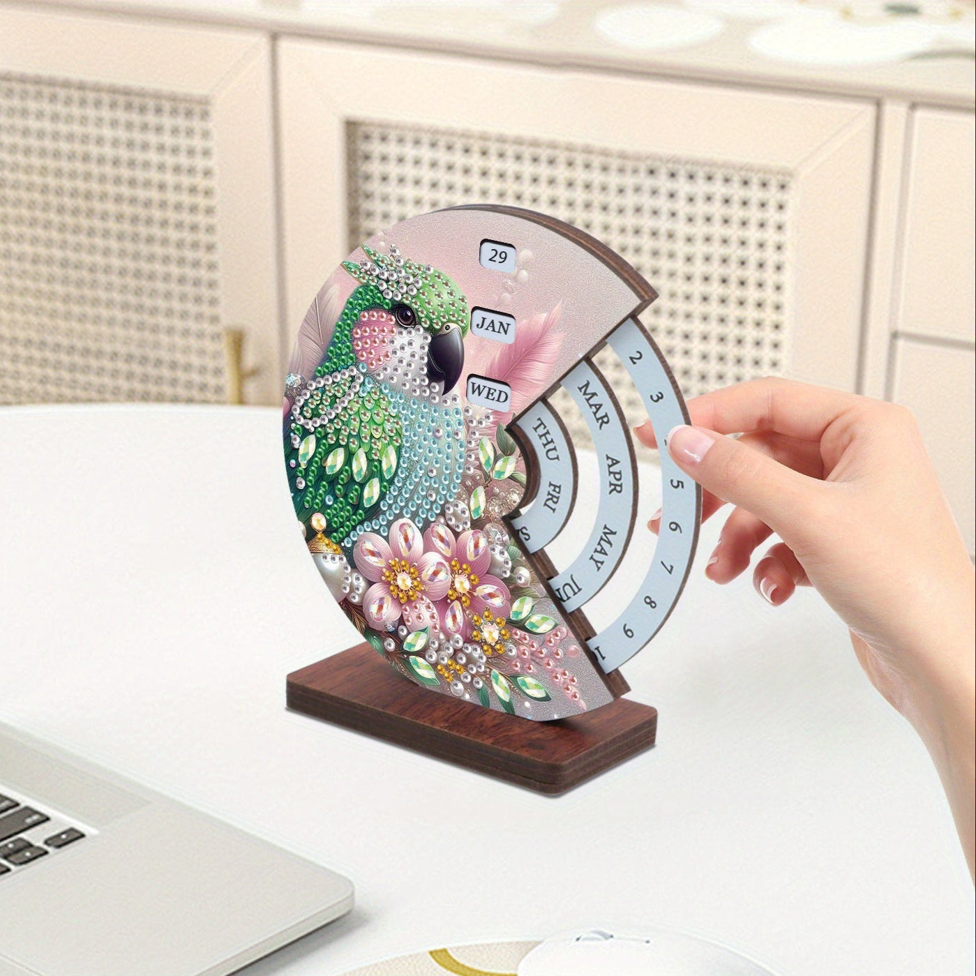 Groene vogel | Kalender | Diamond painting