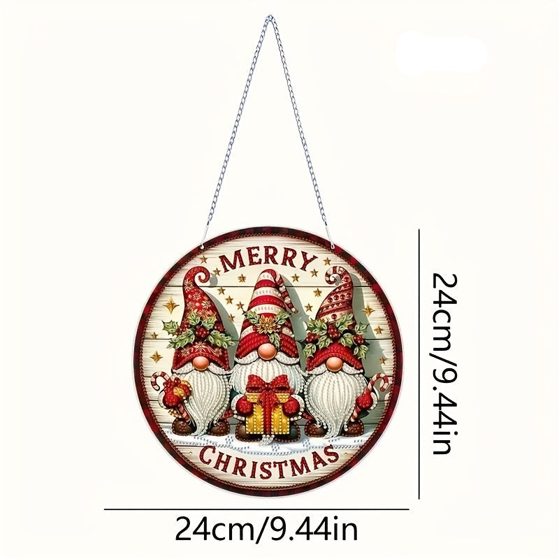 Decoratie hanger | Kerst kabouters | Diamond painting