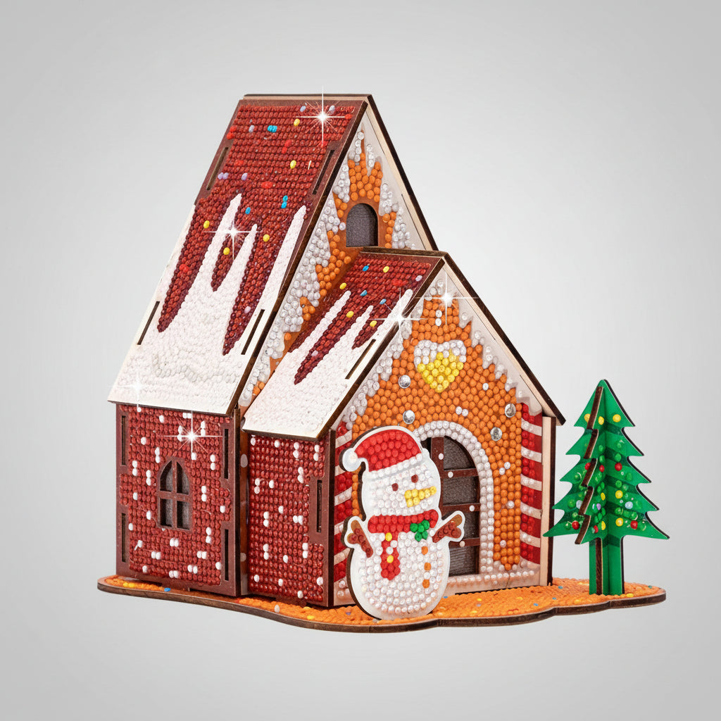 Kerst huis | Bouwpakket | Diamond painting