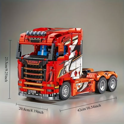 MEGA Rode truck | Bouwsteentjes