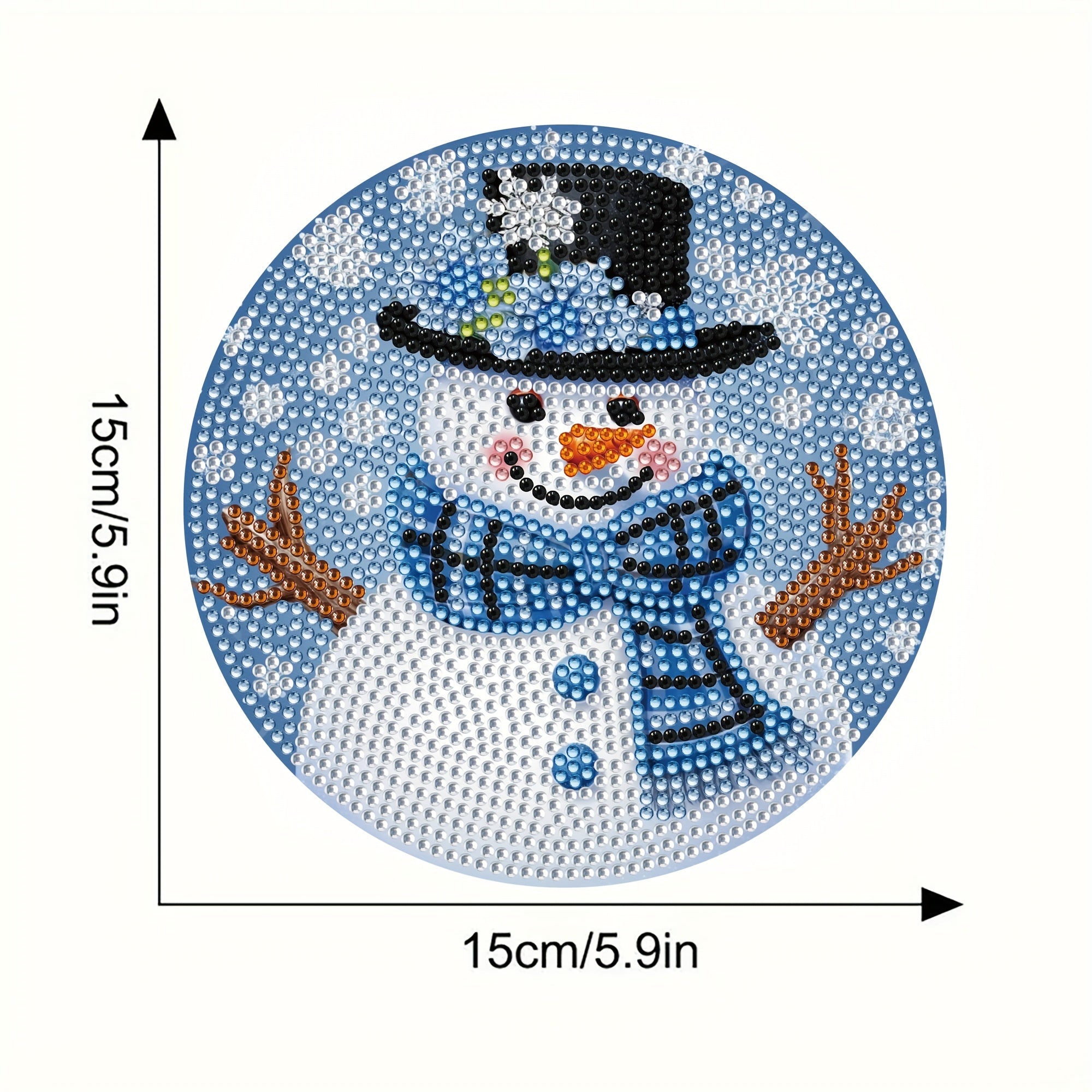 Sneeuwpoppen placemats | 4 stuks | Diamond painting