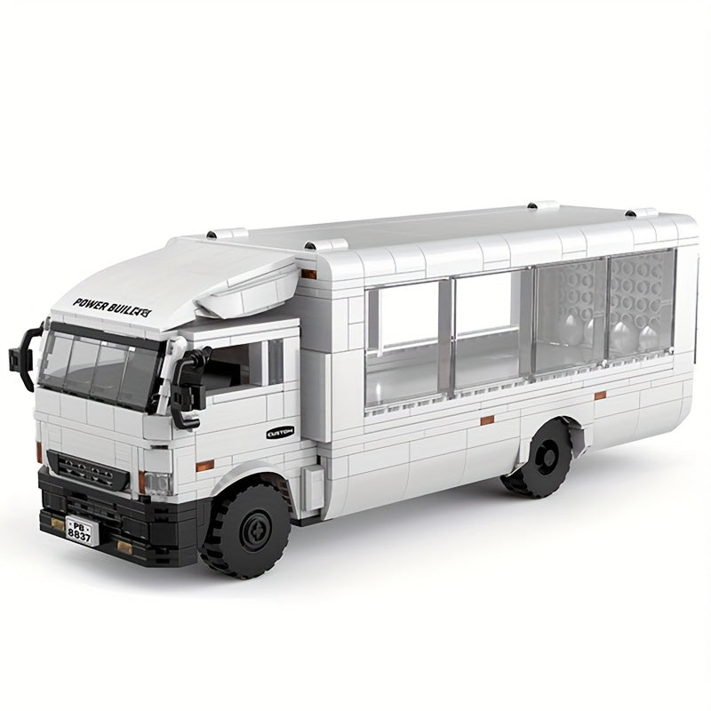Witte container truck | Bouwsteentjes