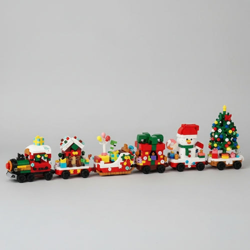 Kerst treintje | Bouwsteentjes