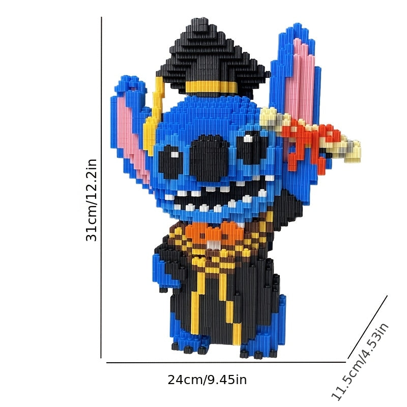 Blauw wezen met Diploma | Bouwsteentjes