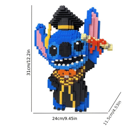 Blauw wezen met Diploma | Bouwsteentjes