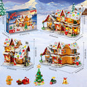 1452pcs 2026 Advent Calendar Gingerbread House 3.6MM Mini Blocks, 24-Day Countdown 3-Style Christmas Village Set with Tree, Holiday Gift