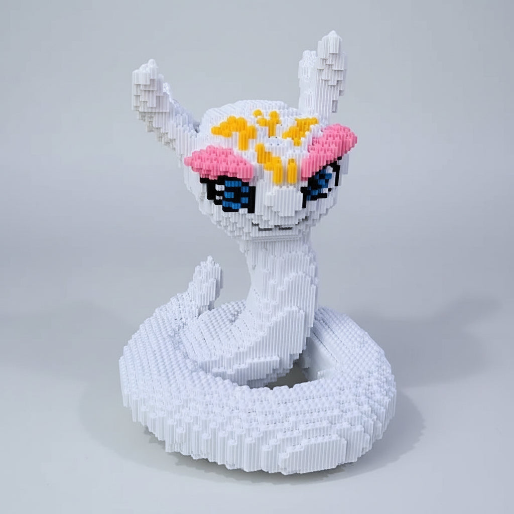 Schattige witte slang | Bouwsteentjes