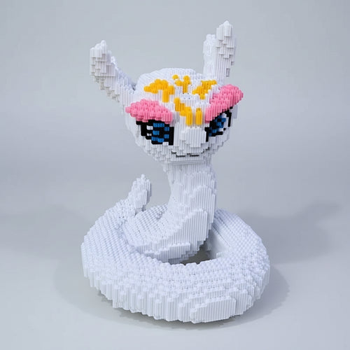 Schattige witte slang | Bouwsteentjes