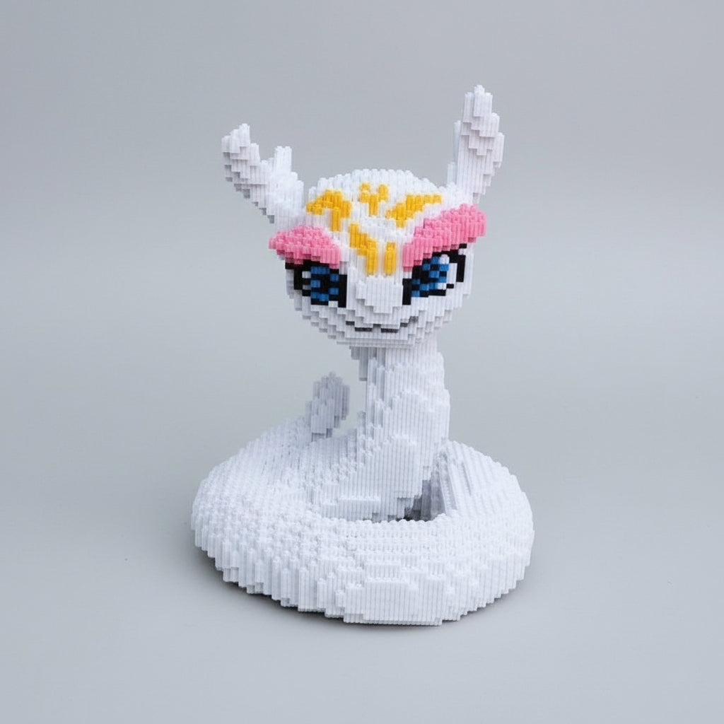 Schattige witte slang | Bouwsteentjes