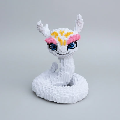 Schattige witte slang | Bouwsteentjes