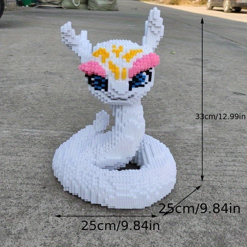 Schattige witte slang | Bouwsteentjes