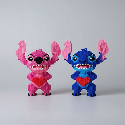 Schattig roze wezen met hart | Bouwsteentjes