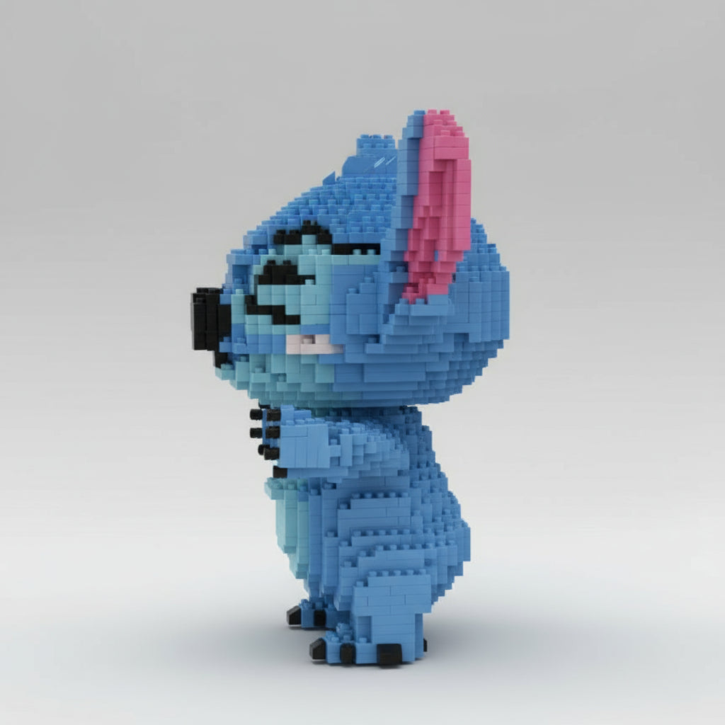 Blauw wezen met knipoog | Bouwsteentjes