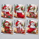 Dieren kerstkaarten | 6 stuks | Diamond Painting