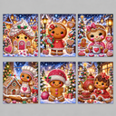 Kerst peperkoek kaarten | 6 stuks | Diamond Painting