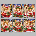 Kerstengel kaarten | 6 stuks | Diamond Painting