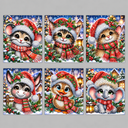 Leuke kerstdieren kaarten | 6 stuks | Diamond Painting