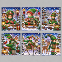 Kerst elf kaarten | 6 stuks | Diamond Painting
