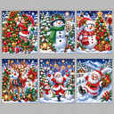 Vrolijke kerst kaarten | 6 stuks | Diamond Painting