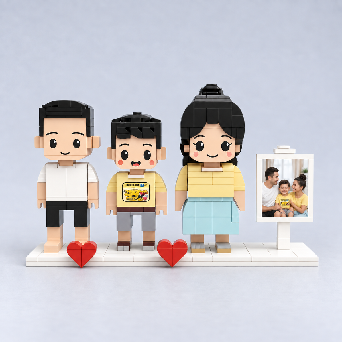 Eigen Foto als Bouwstenen Poppetje – 3 personen | Bouwsteentjes