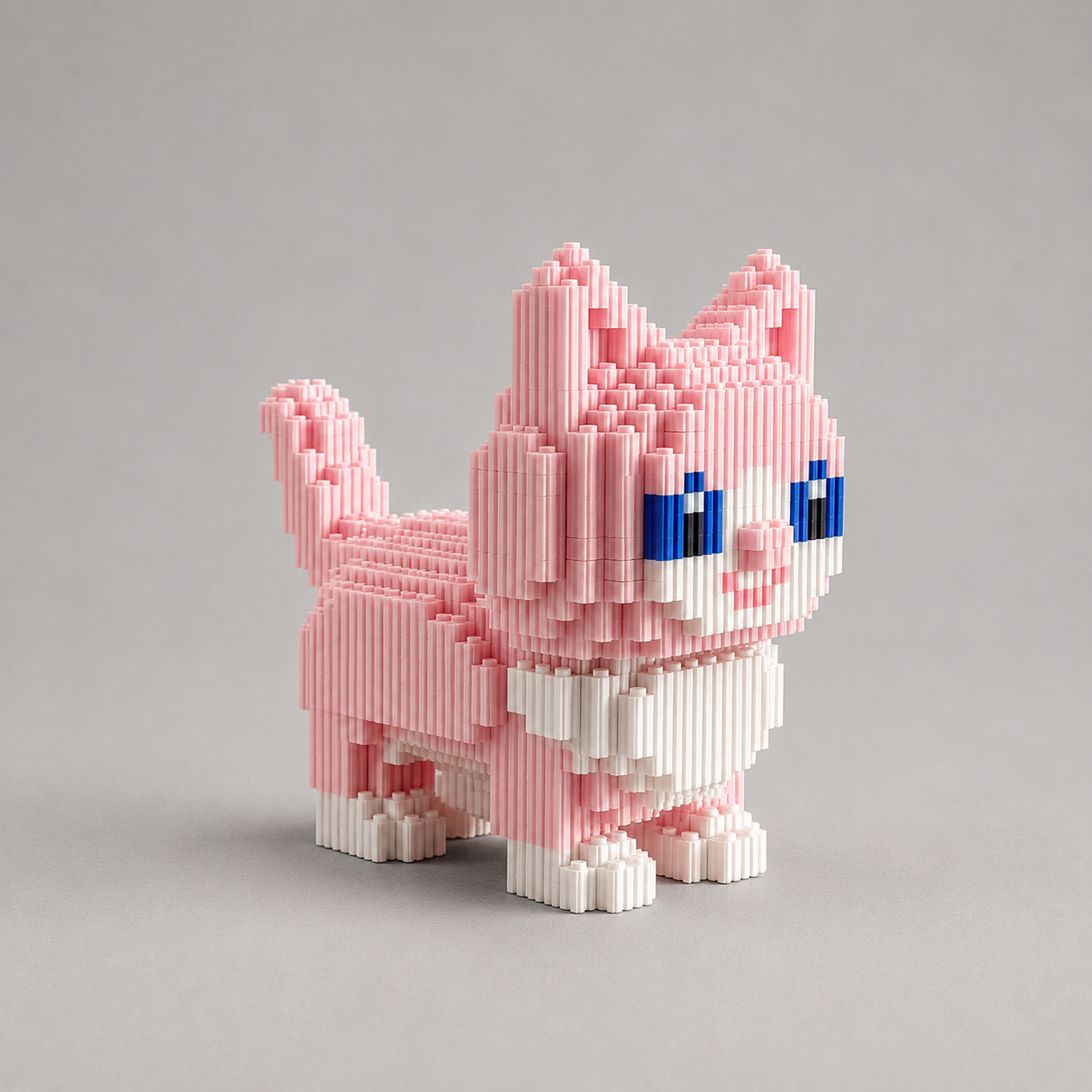 Roze katje | Bouwsteentjes